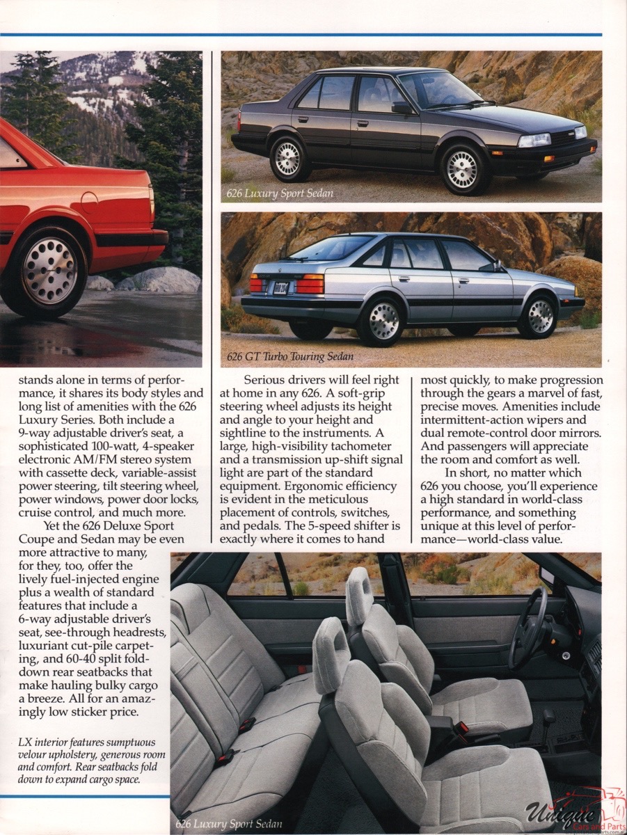 1987 Mazda Model Lineup Brochure Page 12
